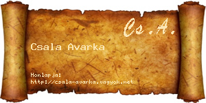 Csala Avarka névjegykártya